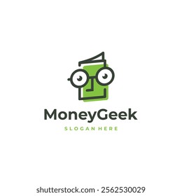 Money Geek Logo Design Icon Template