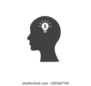 Money generate icon vector - new idea generate icon - brilliant idea icon