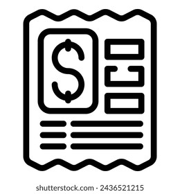 Money gift voucher icon outline vector. Surprise delivery service. Present giftware outlet