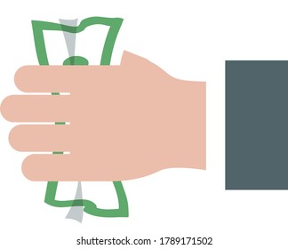 Money. Give money. Money illustration