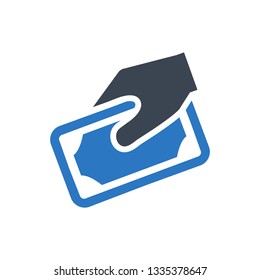 Money giving icon