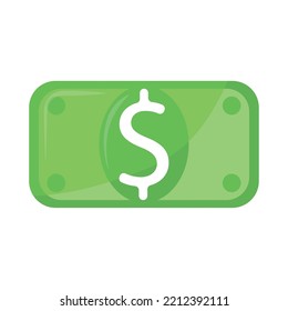 dinero en el vector de icono del glassmorfismo