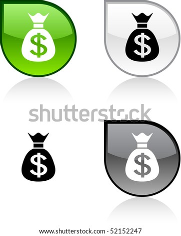 Money Glossy Drop Vibrant Buttons Stock Vector Royalty Free - 