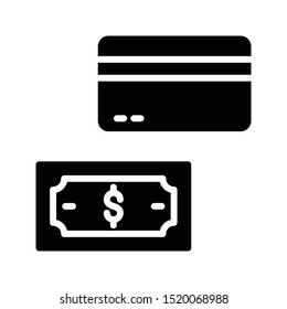 money glyph flat vector icon