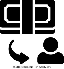 money glyph icon illustration vector