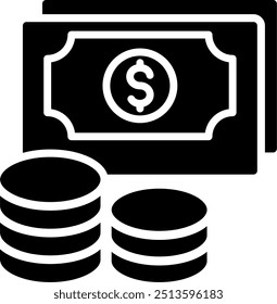 Money Glyph Vector Icon Design