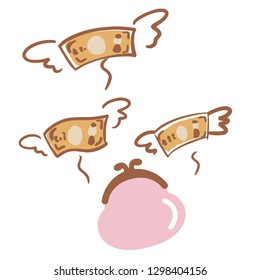 Money goes flying