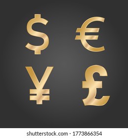 Money Gold Desgin and Background Black