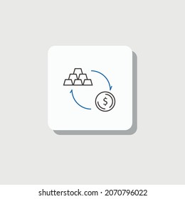 money gold transaction vector icon investment stock
