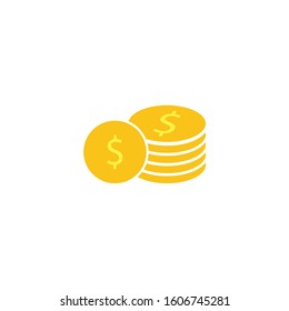 Money Golden Reward Coin Isolated Vector Illustration