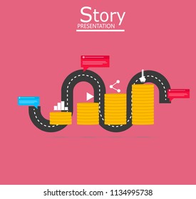 Money Graph In business vector