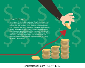 Money Graph Hand, Vector