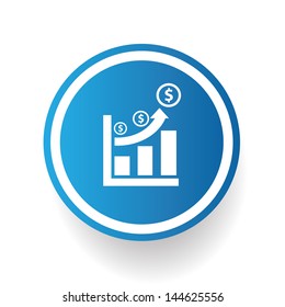 Money graph symbol,vector