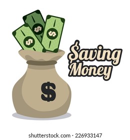 money graphic design , vector illustration
