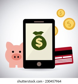 money graphic design , vector illustration