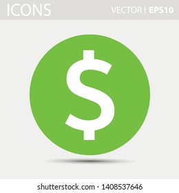 Money green icon Vector EPS 10 illustration.