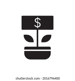 Money Grow Filled Icon Vector Illustration