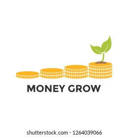 Money grow graphic icon design template isolated vector