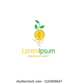 Money grow logo. Investment 