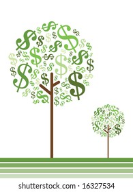 money growing on trees, dollars