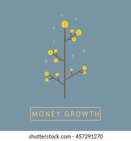 money growth concept vector design illustration