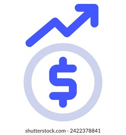 Money Growth Icon Illustration for web, app, infographic, etc