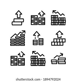money growth icon or logo isolated sign symbol vector illustration - Collection of high quality black style vector icons
