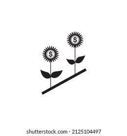 money growth icon symbol sign vector