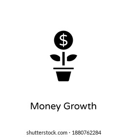Money Growth icon in vector. Logotype