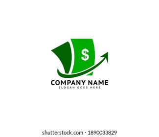 Money Growth Logo Design Vector Template