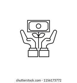 Money Growth Modern Simple Vector Icon