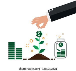 Crecimiento del dinero Ahorro de dinero Concepto