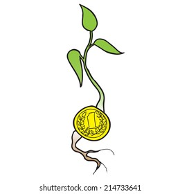 money growth. vector illustration