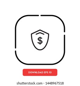 Money guard, guard symbol vector icon