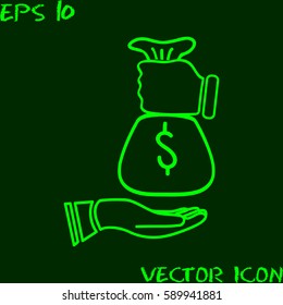 money in hand