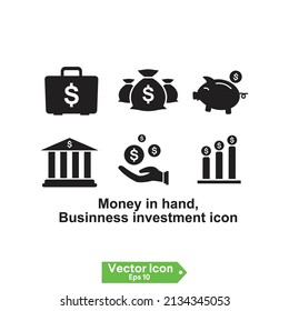 Money In Hand, Bussines Investment Icon 