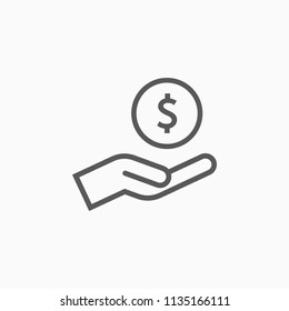 money in hand icon