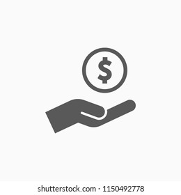 money in hand icon