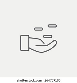 Money in hand icon