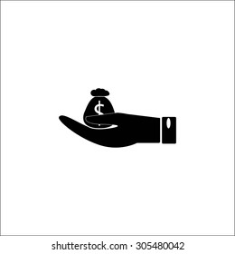 money in hand icon