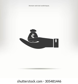 money in hand icon