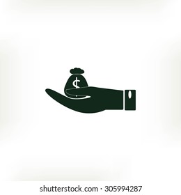 money in hand icon