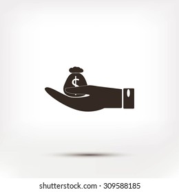 money in hand icon