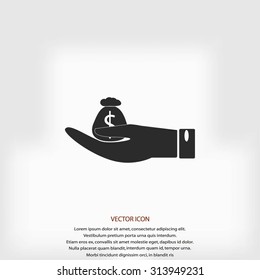 money in hand icon