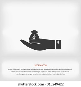 money in hand icon