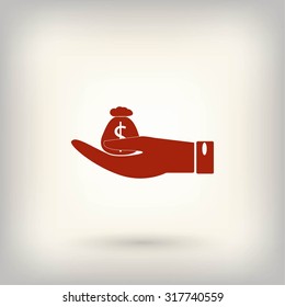 money in hand icon