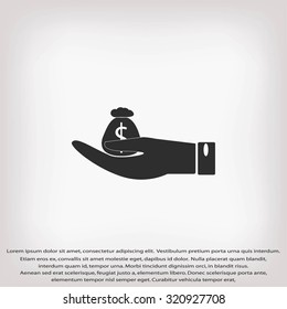 money in hand icon