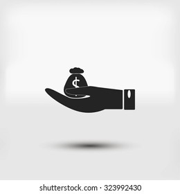 money in hand icon