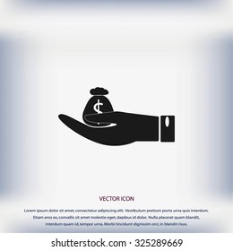 money in hand icon