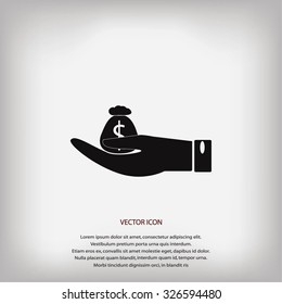 money in hand icon